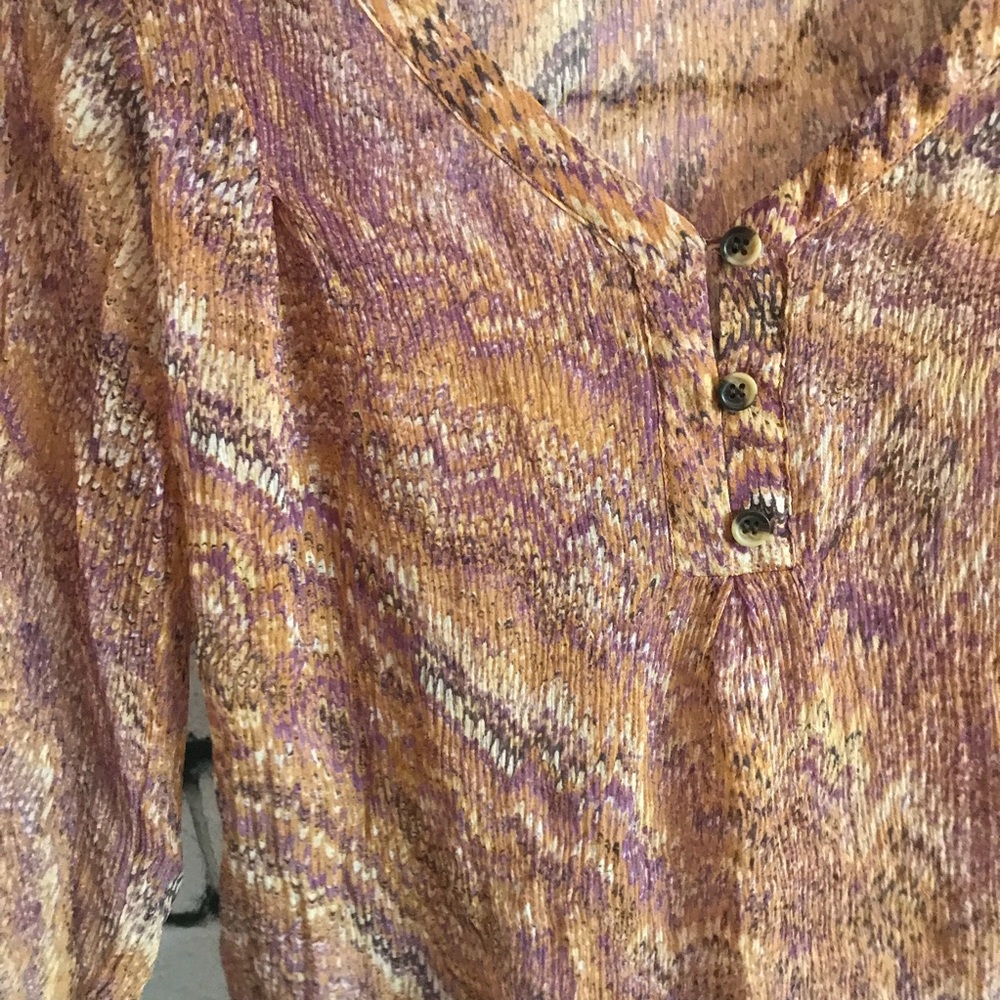Beautiful Sheer Silk Ella Moss Blouse - XS - Picture 3 of 4